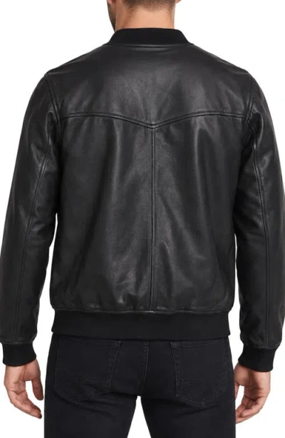 Frye Leather Bomber Jacket In Multi