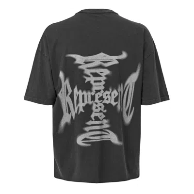 Represent Graphic Oversized T-shirt In Gray