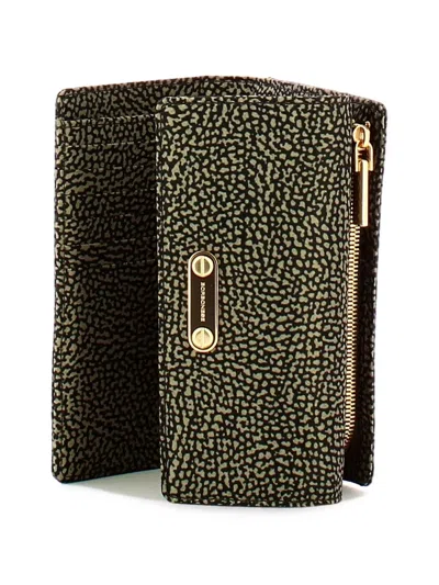 Borbonese Op-print Foldover Wallet In Blue