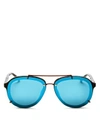 3.1 Phillip Lim / フィリップ リム Women's Mirrored Aviator Sunglasses, 61mm In Dark Green/bronze/green Mirror