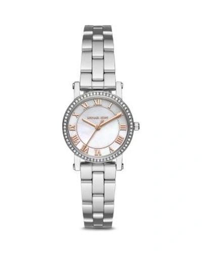 Shop Michael Kors Petite Norie Watch, 28mm In White/silver