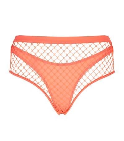 Agent Provocateur Shannon Fishnet Bikini Briefs In Orange