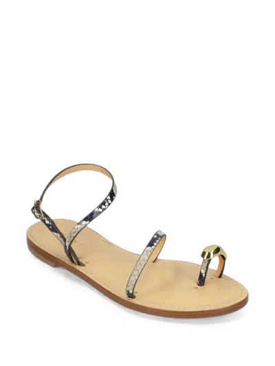 Amanu Marrakech Python-effect Sandals In Multi