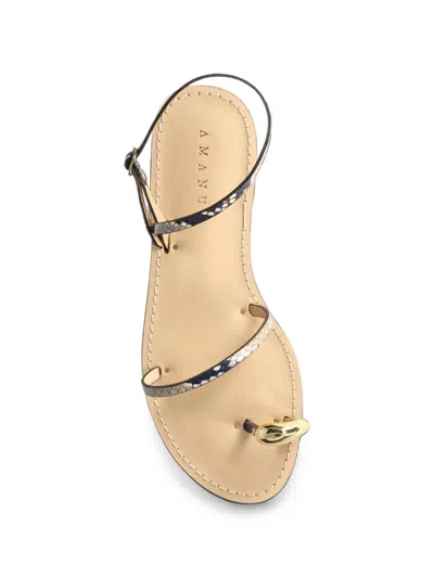 Amanu Marrakech Python-effect Sandals In Multi