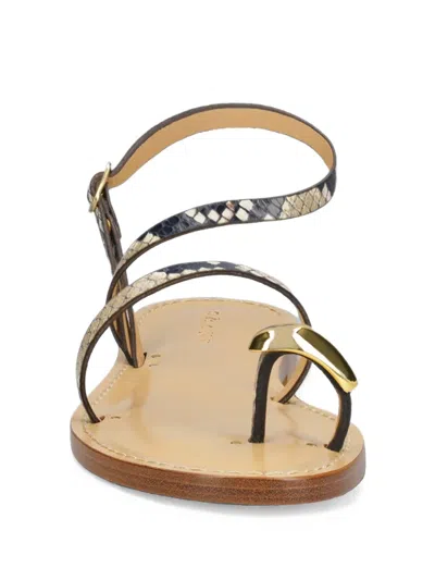 Amanu Marrakech Python-effect Sandals In Multi