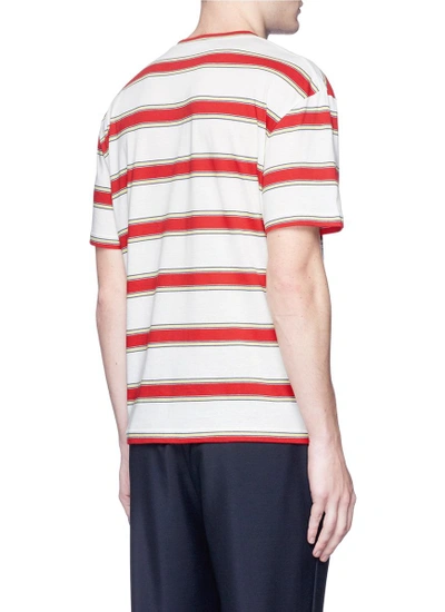 Shop Stella Mccartney Graphic Print Stripe Organic Cotton T-shirt