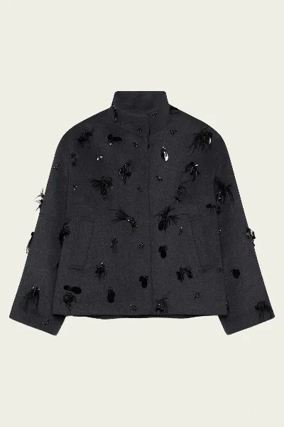 Simkhai Tech Fabric Button-front Jacket With Patch Pockets In Black