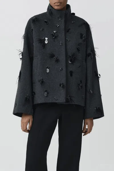 Simkhai Tech Fabric Button-front Jacket With Patch Pockets In Black