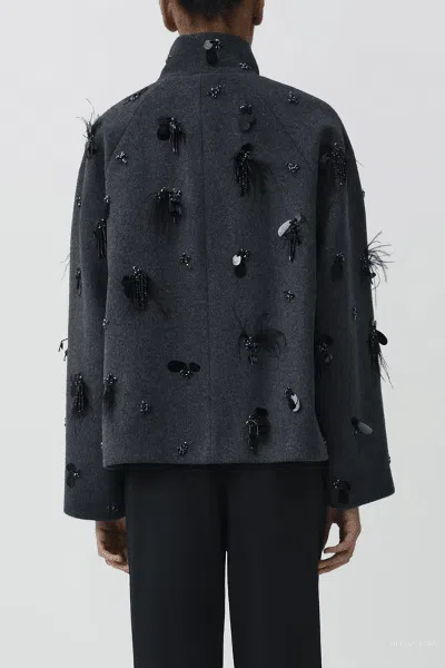 Simkhai Tech Fabric Button-front Jacket With Patch Pockets In Black