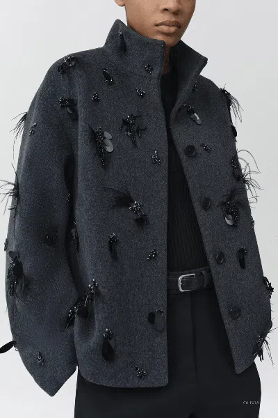 Simkhai Tech Fabric Button-front Jacket With Patch Pockets In Black