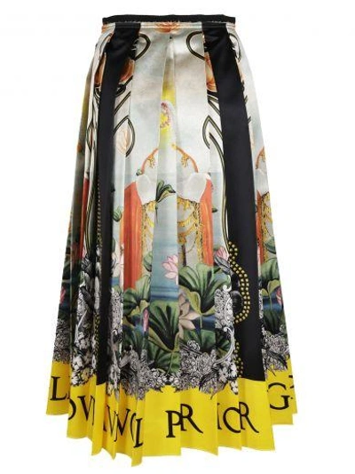 Shop Gucci Waterlilies Print Skirt