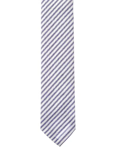 Thom Browne Blue Stripe Tie In Blue