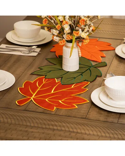 Northlight Maple Leaf Fall Harvest Table Runner In Multi