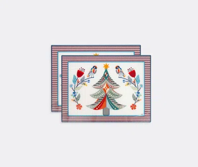 Vesta Table Linens Red Uni In Multi
