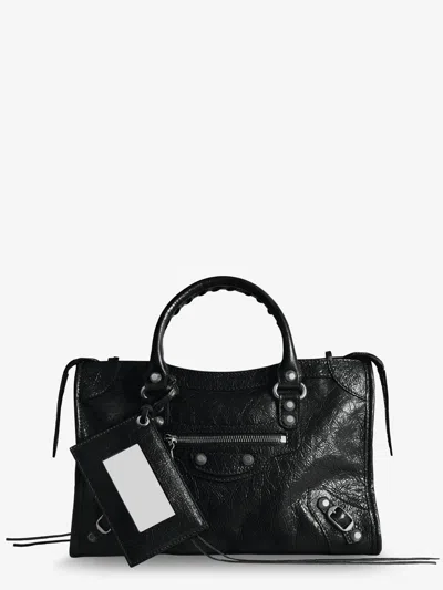 Balenciaga Le City Bag S Leather Shoulder Bag In Black