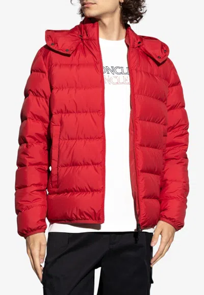 Moncler Maya Jacket Quilted Nylon Down Jacket In Red