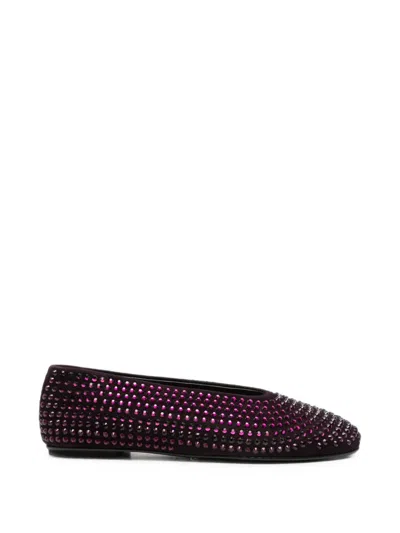 CRYSTAL-EMBELLISHED BALLET FLATS