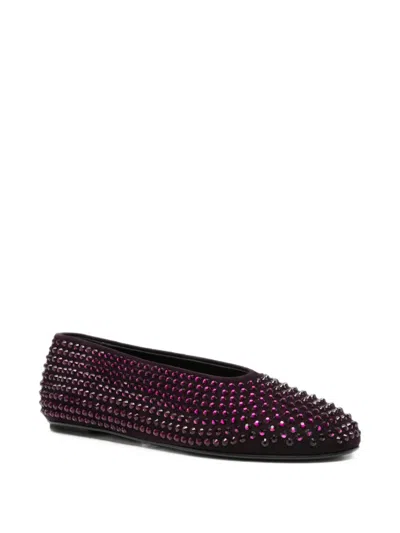 CRYSTAL-EMBELLISHED BALLET FLATS