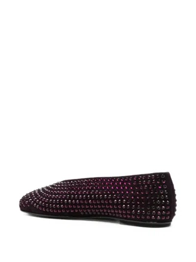 CRYSTAL-EMBELLISHED BALLET FLATS