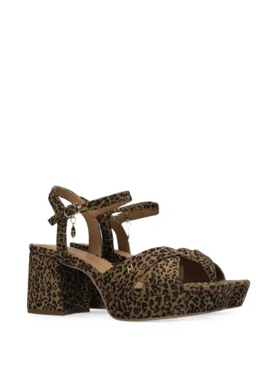 LEOPARD-PRINT PLATFORM SANDALS
