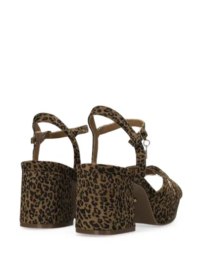 LEOPARD-PRINT PLATFORM SANDALS