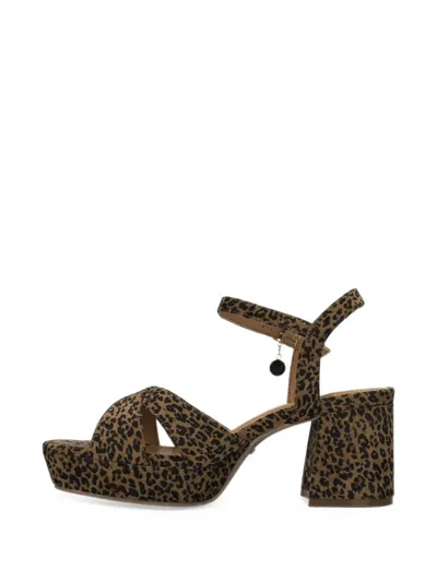LEOPARD-PRINT PLATFORM SANDALS