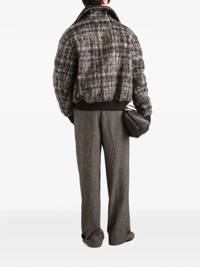 Dolce & Gabbana Check-pattern Bomber Jacket In Multi