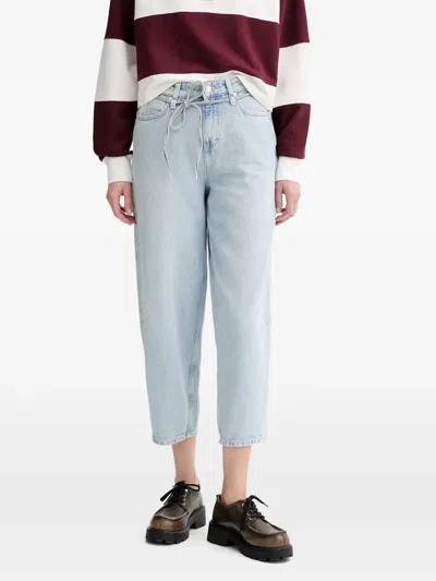 DRAWSTRING CROPPED JEANS