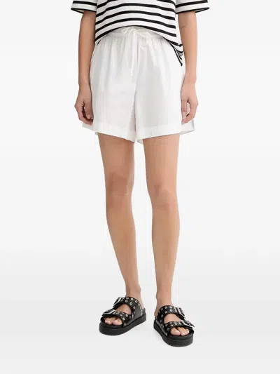 DRAWSTRING ELASTICATED COTTON SHORTS