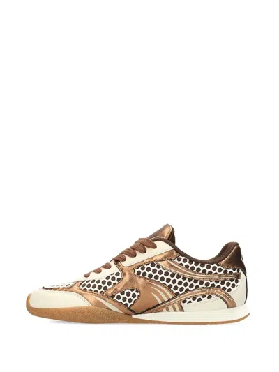 TULA SUZY METALLIC-EFFECT HONEYCOMB-MESH SNEAKERS