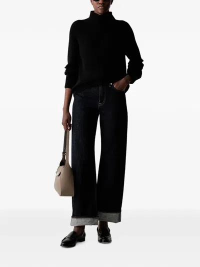 RIBBED RAGLAN-SLEEVE SWEATER