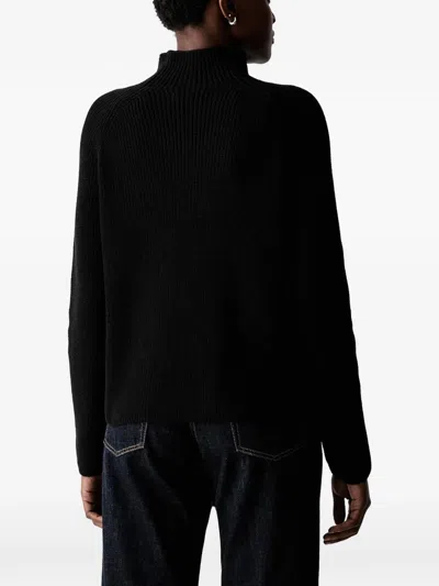 RIBBED RAGLAN-SLEEVE SWEATER