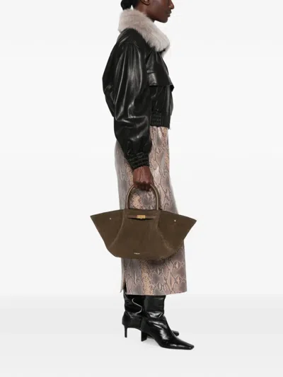 MEDIUM NEW YORK SUEDE TOTE BAG