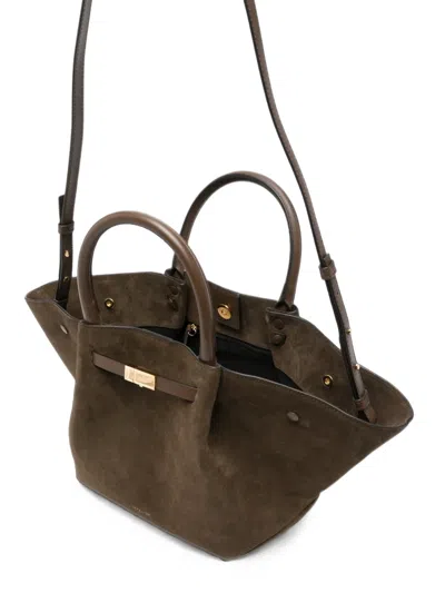 MEDIUM NEW YORK SUEDE TOTE BAG