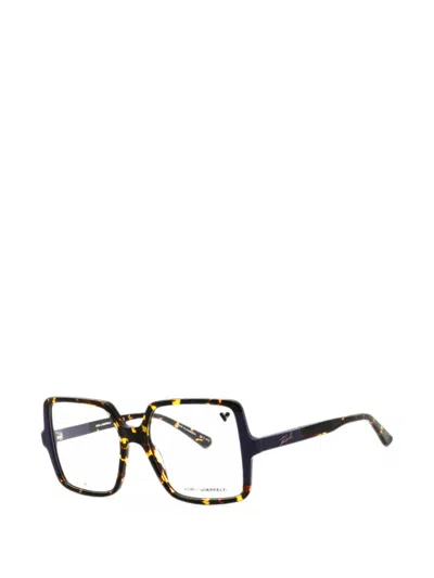 TORTOISESHELL-EFFECT SQUARE-FRAME GLASSES