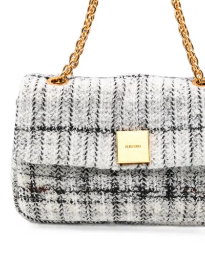 CAPERDONI CHECK KNITTED SHOULDER BAG