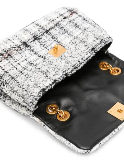 CAPERDONI CHECK KNITTED SHOULDER BAG