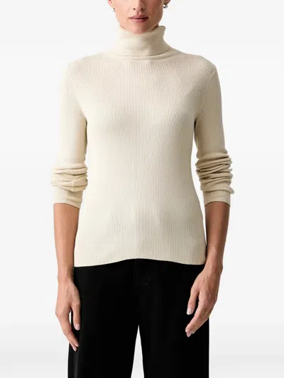 RIBBED-KNIT ROLL-NECK SWEATER