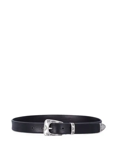 WILLIAM ENGRAVED LEATHER BELT