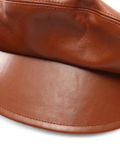 Pre-owned Dior 2010s Leather Hat In Brown