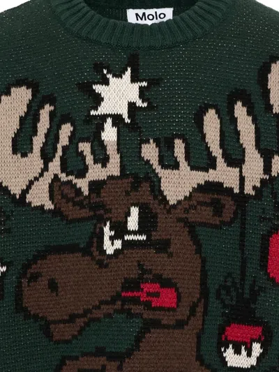 REINDEER-INTARSIA SWEATER