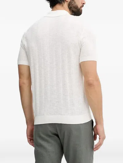 TEXTURED-KNIT POLO SHIRT