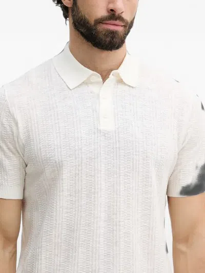 TEXTURED-KNIT POLO SHIRT
