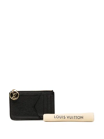 Pre-owned Louis Vuitton 2021-2026 Monogram Empreinte Romy Card Holder In Black