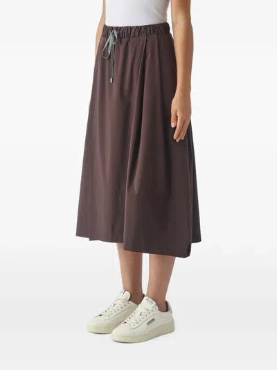 DRAWSTRING BALLOON MIDI SKIRT