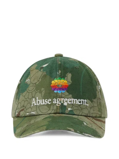 CAMOUFLAGE-PRINT EMBROIDERED CAP