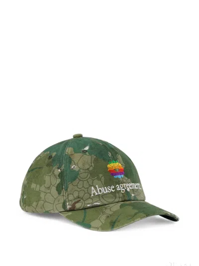 CAMOUFLAGE-PRINT EMBROIDERED CAP