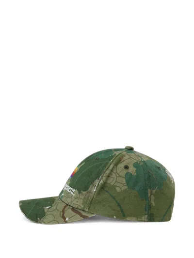 CAMOUFLAGE-PRINT EMBROIDERED CAP