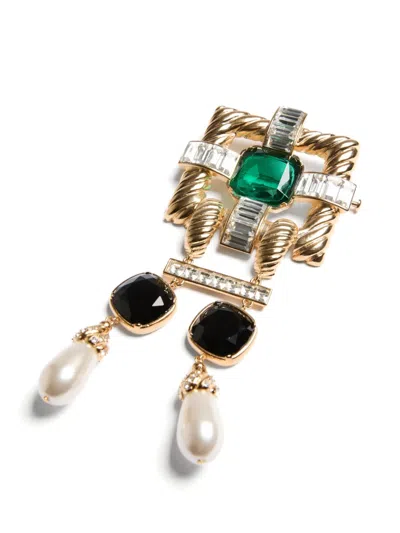 HYPERGOUTTE BROOCH IN METAL AND RESIN