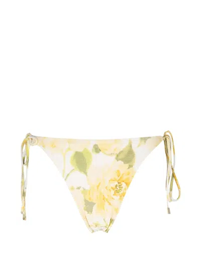 ESSENTIAL STRING FLORAL-PRINT BIKINI BOTTOMS